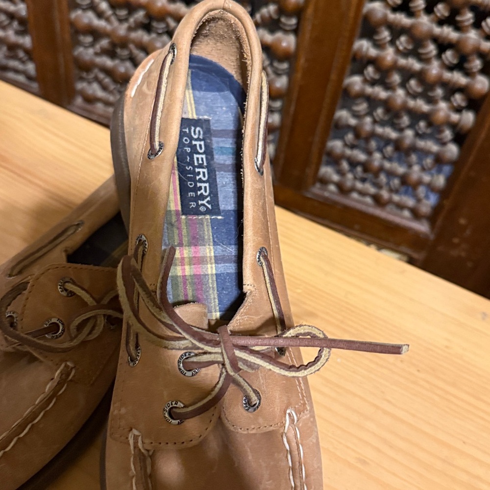 Sperry Top-Siders Tan Leather Boat Shoes. No Tags But Never Worn. - Picture 2 of 4